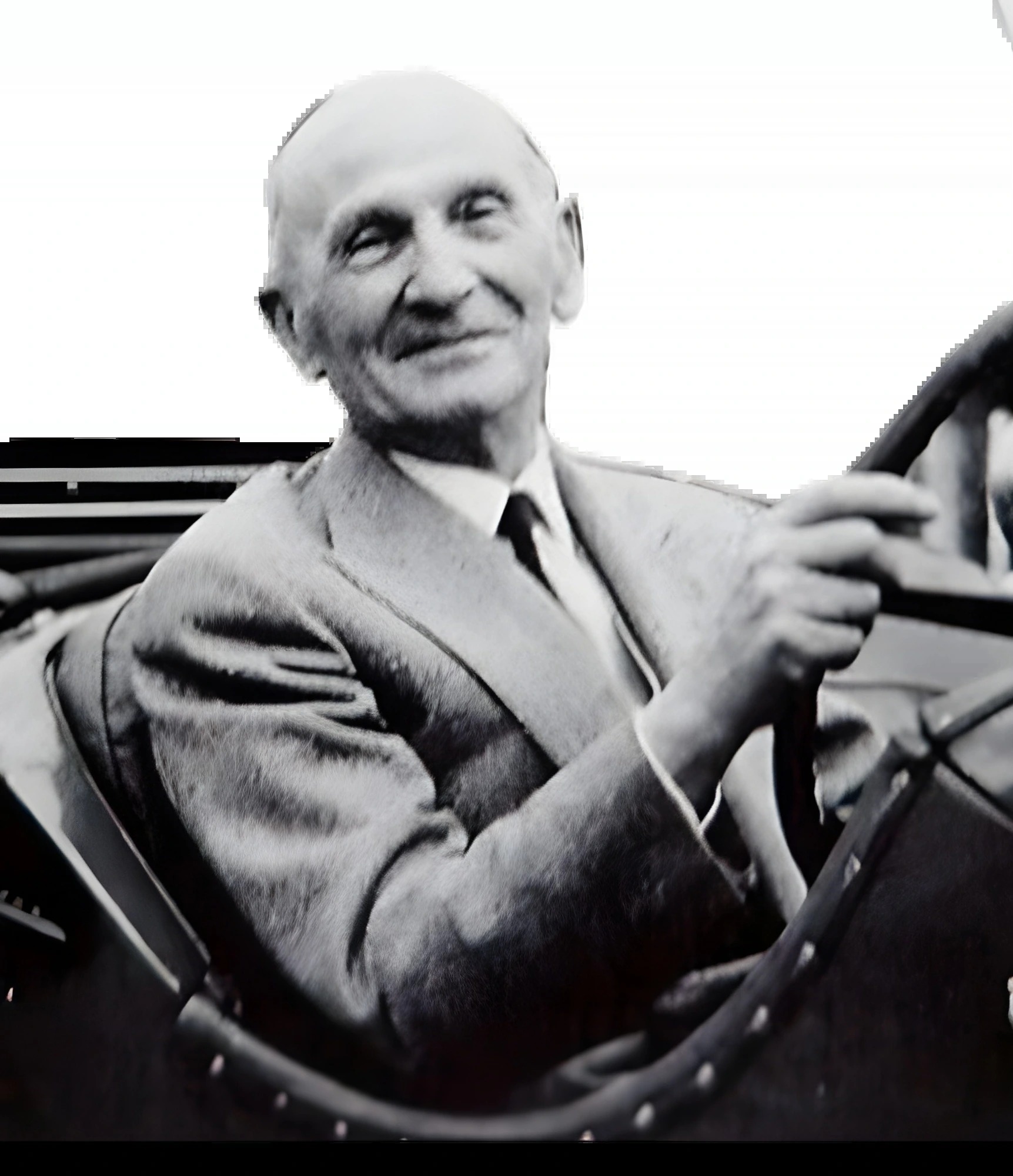 Vittorio Jano at the wheel