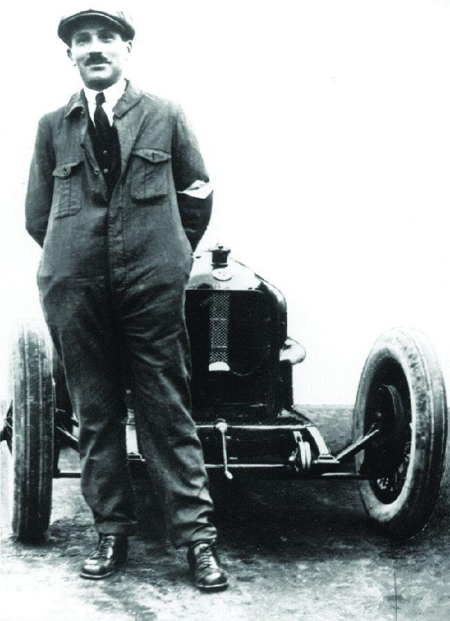 Vittorio Jano with a Grand Prix car